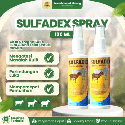 SULFADEX SPRAY 130 ML RAID ALL – Untuk Masalah Luka & Anti Lalat Hewan Ternak Sapi Kambing Domba
