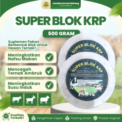 SUPER BLOK KRP 500 GRAM – Mineral Vitamin Lengkap Untuk Hewan Ternak Lainnya.