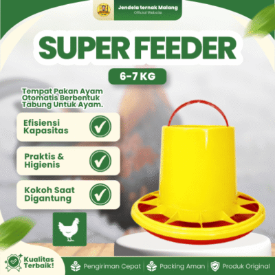 SUPER FEEDER 6-7 KG ORIGINAL PREMIUM SLIDER – Untuk Tempat Pakan Makan Ayam