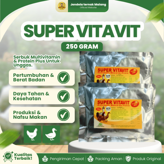 SUPER VITAVIT 250 GRAM RAID-ALL - Multivitamin, Mineral dan Protein Untuk unggas Ayam Itik Bebek