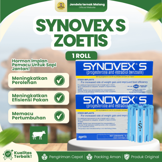 SYNOVEX S ZOETIS 1 ROLL - Implan Untuk Pemacu Pertumbuhan Ternak Pada Sapi Jantan.