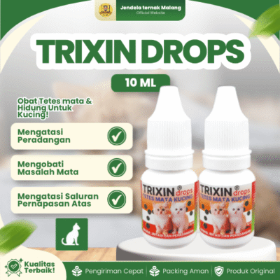 TRIXIN DROPS 10 ML – Tetes Mata Mengatasi Infeksi Pada Hidung & Sinus Kucing Cat Kitten
