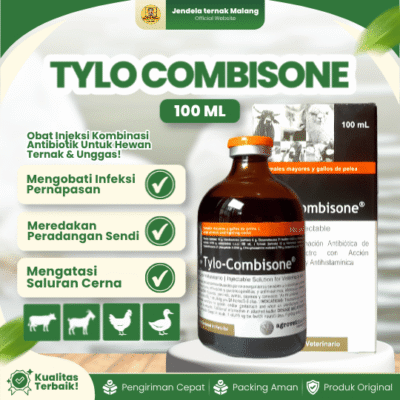 TYLO COMBISONE 100 ML BY AGROVET – Mencegah Permasalahan Pernapasan & Pencernaan Hewan Ternak..