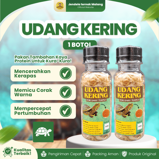 UDANG KERING PETPLIES -  Pakan Untuk Kura Kura Kecil Brazil, Chana, Louhan.