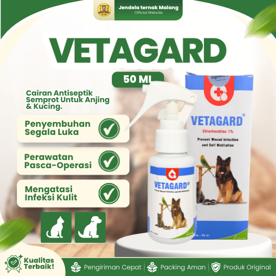 VETAGARD 50 ML - Untuk Masalah Luka Basah Kering Hewan Kucing Anjing Spray