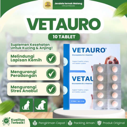 VETAURO TABLET - Suplemen Untuk Masalah Saluran Kemih Kucing & Anjing
