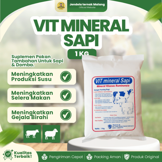 VIT MINERAL SAPI 1 KG - Premix Vitamin Mineral Untuk Penggemukan Sapi Dan Domba