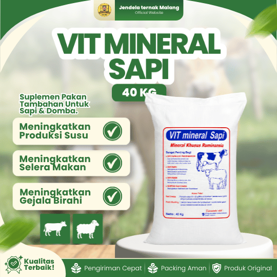 VIT MINERAL SAPI 40 KG (1 ZAK) - Premix Vitamin Mineral Untuk Penggemukan Sapi Dan Domba