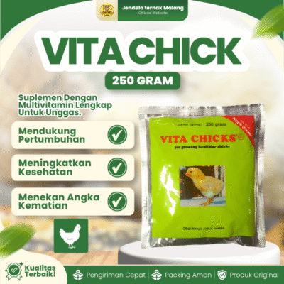 VITA CHICKS 250 GRAM BY MEDION – Vitamin Memacu Pertumbuhan & Mengatasi Stres Pada Unggas & Burung.