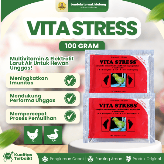 VITA STRESS 100 GRAM MEDION - Vitamin Anti Stress & Menjaga Daya Tahan Untuk Unggas